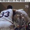 哈里斯和博班激情庆祝 这对好兄弟从快船来到76人