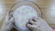 水果配饰的透明DIY史莱姆,漂亮解压，起泡效果超级棒