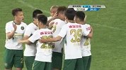 绿城长传打穿青岛防线 陈柏良晃开后卫破门首开纪录