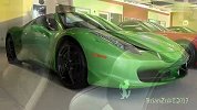 实拍绿色法拉利Ferrari 458 Spider