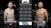 UFC on ESPN27期：TJ-迪拉肖VS科里-桑德哈根
