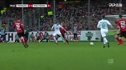 第73分钟沃尔夫斯堡球员斯特芬进球 弗赖堡2-3沃尔夫斯堡