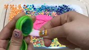 把珠子泡沫球闪粉起泡胶等混在一起，无硼砂超治愈，减压又好玩