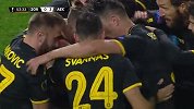 第54分钟雅典AEK球员利瓦亚进球 卢甘斯克黎明0-3雅典AEK