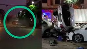 广东一小车街头连撞数车致1死2伤 车载监控拍下撞击惨烈瞬间