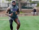 啥时候把天赋带到NFL？老詹进行橄榄球训练像模像样