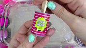 用粉色唇釉、史莱姆、闪粉给透泰染色，无硼砂，满满的少女心