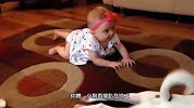 宝宝爬行太吃力，狗狗看不下去亲自示范，全家人看懵了！