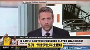 气到变形！名嘴Max Kellerman称：卡哇伊比科比更棒
