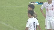 绿城角球找后点造威胁 谈杨无人盯防头槌高出横梁