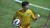 U22亚洲杯-14年-淘汰赛-三四名决赛-约旦小禁区横传 韩国门将侧卧拿到球-花絮