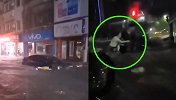 东莞遭遇暴雨袭击 深夜两人在街上被大水冲走