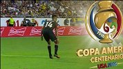美洲杯-16年-淘汰赛-三四名决赛-第61分钟射门 夸德拉多吊射遗憾击中横梁-花絮