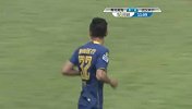 黄海角球终于打出精妙配合 前点一蹭杨宇后点面对空门没进