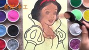 沙画漂亮的白雪公主，做法非常简单，幼儿手工DIY