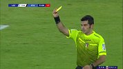 下半场补时第4分钟拉齐奥球员因莫比莱黄牌