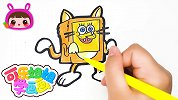 海绵宝宝化身猫小偷 跟可乐姐姐一起来画