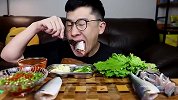 韩国男吃播GARMA吃生鱼，吃得太香了