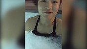 张伟丽美国备战按摩浴室自拍 紧张备战的同时也要放松一下