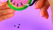 手工DIY时尚包包，自制一个西瓜形状的挎肩包包