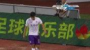 黑龙江前场连续施压 左路传后点杨一虎抽射抡空