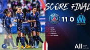大屠杀！女足法甲-卡托托戴帽 巴黎女足11-0狂胜马赛女足