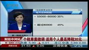 个税草案微调 适用个人最高降税30元