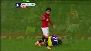 英足总杯-1314赛季-淘汰赛-第3轮-法比奥飞铲对手被红牌罚下 上场仅仅4分钟-花絮