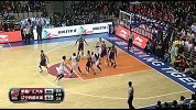 CBA-1314赛季-季后赛-1/4决赛-第2场：比赛最后时刻哈德森恶意推倒郭艾伦投中3分-花絮