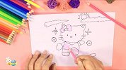 儿童简笔画教程hello kitty凯蒂猫亲子绘画少儿绘画动物篇【小卡手工课】