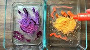 用闪粉、史莱姆、指甲油给水晶泥染色，无硼砂，好漂亮