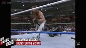 WWE-17年-十大意外躺枪 太子爷远距离踹晕亲爹-专题