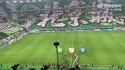 震撼！京沪大战工体超巨幅TIFO：哪吒造型+北京城字样！