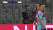 第33分钟拜仁慕尼黑球员莱万多夫斯基点球进球 拜仁慕尼黑1-0拉齐奥