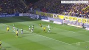 17/18多特1-0 汉诺威 巴舒亚伊腾空后脚跟垫射得手