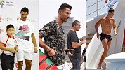 C罗暑假全回顾：乘豪华游艇海上嘻水 新加坡走进小学+回家乡