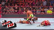 RAW第1339期十佳镜头：猛兽F5爆摔全球冠军挑战者