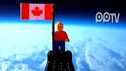 外国牛人自制发射器将国旗送上太空