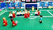 乐高定格动画回顾英格兰晋级 达姆斯高任意球破门凯恩攻入制胜球