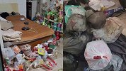 男子欠租失联留满房垃圾堵住门 清理工花3天才搬运完恶心到干呕