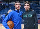 先礼后兵？NBA上演球家兄弟对决 赛前球哥三球亲密合影