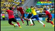 世界杯-14年-小组赛-A组-第2轮-巴西队内马尔个人突破被放倒赢得任意球机会-花絮