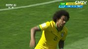 世界杯-14年-淘汰赛-1/8决赛-巴西队角球开出马塞洛外围远射偏出-花絮