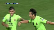 亚冠-16赛季-淘汰赛-1/4决赛-第2回合-第84分钟进球 全北李同国低射破门-花絮