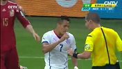 世界杯-14年-小组赛-B组-第2轮-智利队桑切斯被判犯规后表达对裁判不满-花絮