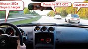 日产跑车高速硬刚保时捷，结果被高尔夫实力蔑视，车主都看懵了！