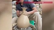 青瓷师傅蒙眼拉坯一气呵成，淡定表示“熟能生巧罢了”