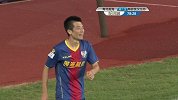 贝尔杜直塞妙传王飞 黄海大将推射偏出球门