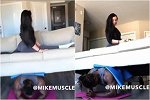 健身大神背沙发+女友做平板支撑 这核心力量NBA球员也羡慕