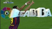 西甲-1314赛季-联赛-第8轮-巴塞罗那球员桑切斯大禁区外射门球进了-花絮